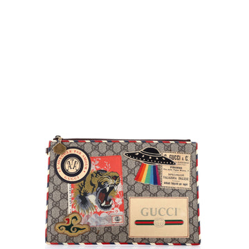 Gucci Courrier Pouch Gg Coated Canvas