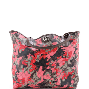 Gucci Gg Open Tote Camouflage Coated