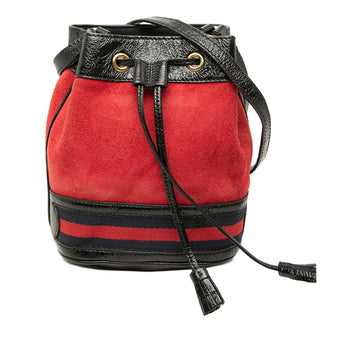 Gucci Mini Suede And Patent Web Ophidia