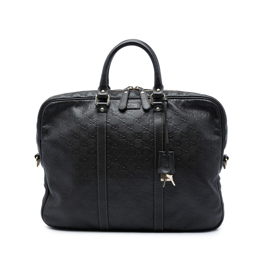 Gucci Ssima Business Bag Pre-Loved Dark