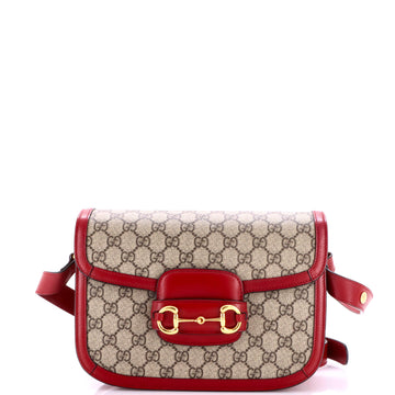 Gucci Horsebit Shoulder Bag Gg Coated
