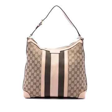 Gucci Medium Gg Canvas Web Shoulder Bag