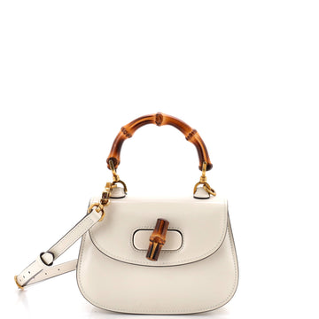 Gucci Bamboo Top Handle Bag Leather Mini