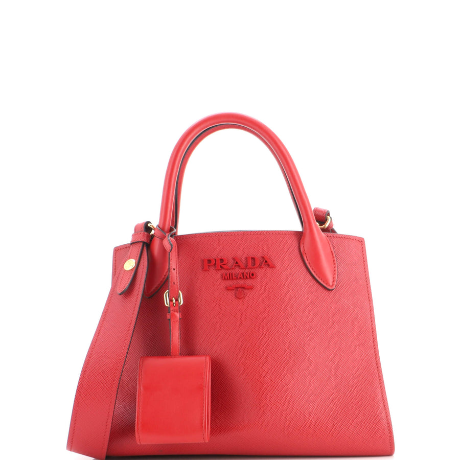 Prada Monochrome Tote Saffiano With City