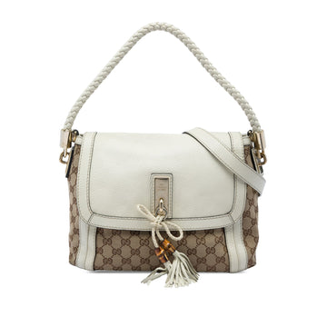 Gucci Gg Canvas Bella Flap Satchel Pre-