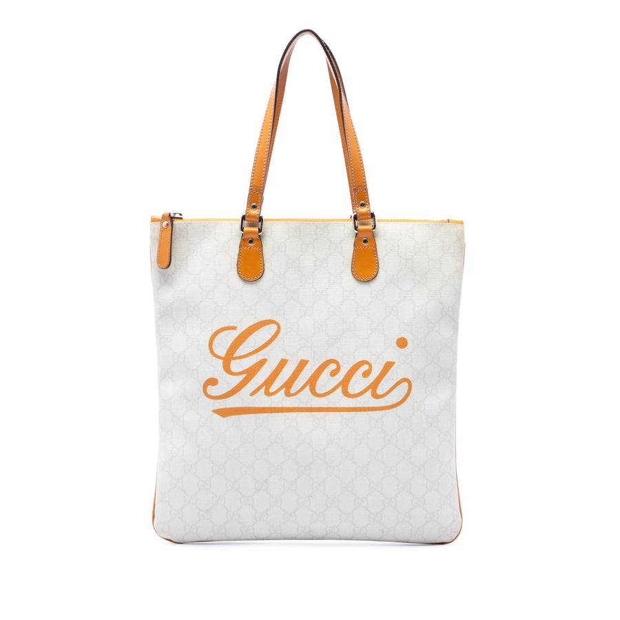 Gucci Gg Supreme Heritage Logo Tote Pre-