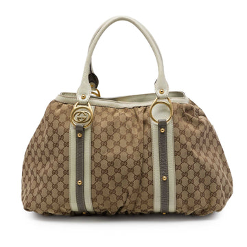 Gucci Gg Canvas Interlocking G Tote Pre-
