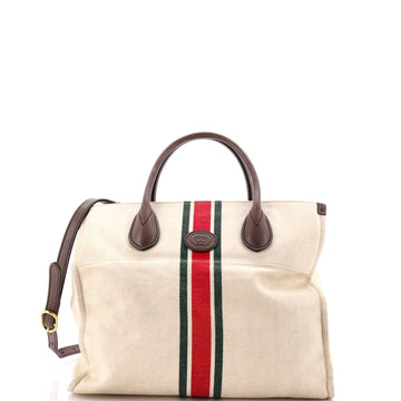 Gucci Foldable Web Tote Canvas With