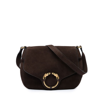 Gucci Nubuck Ribot Horse Head Flap Pre-