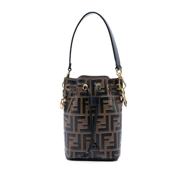 Fendi Mini Ff Embossed Leather Mon