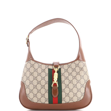 Gucci Jackie Hobo Gg Coated Canvas Small