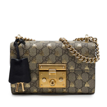 Gucci Small Gg Supreme Bee Padlock