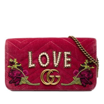 Gucci Mini Gg Marmont Embroidered