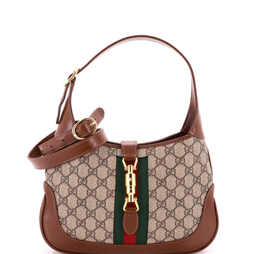 Gucci Jackie Hobo Gg Coated Canvas Small