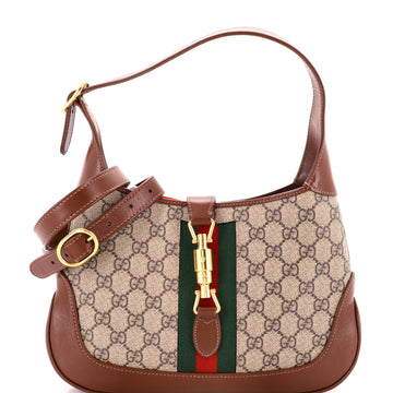 Gucci Jackie Hobo Gg Coated Canvas Small