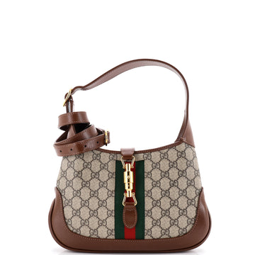 Gucci Jackie Hobo Gg Coated Canvas Small