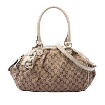 Gucci Gg Canvas Sukey Satchel Pre-Loved