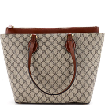 Gucci Linea A Zip Tote Gg Coated Canvas