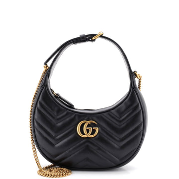 Gucci Gg Marmont Half Moon Hobo