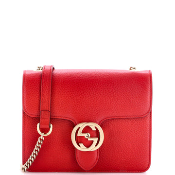 Gucci Interlocking Shoulder Bag Leather