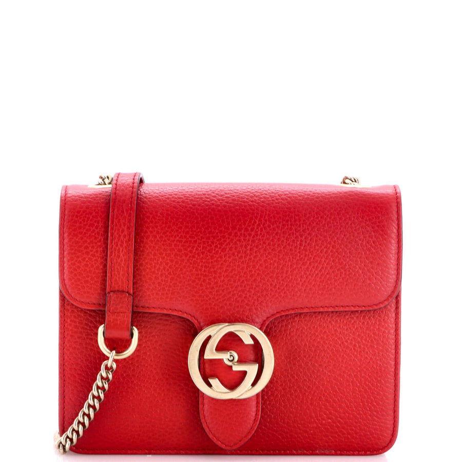 Gucci Interlocking Shoulder Bag Leather
