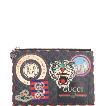 Gucci Night Courrier Pouch Gg Coated