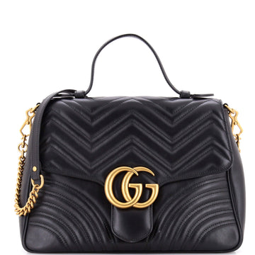 Gucci Gg Marmont Top Handle Flap Bag