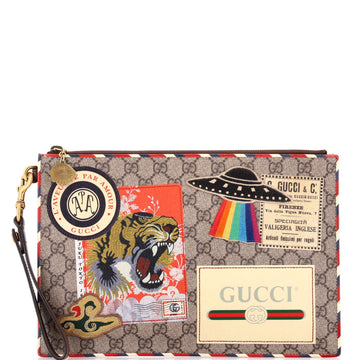 Gucci Courrier Pouch Gg Coated Canvas