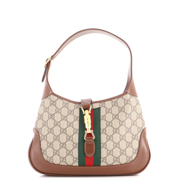 Gucci Jackie Hobo Gg Coated Canvas Small