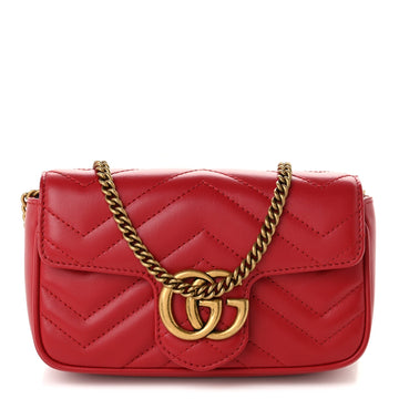 Gucci Calfskin Matelasse Super Mini Gg