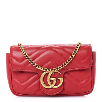 Gucci Calfskin Matelasse Super Mini Gg