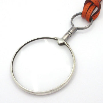 Hermes Silver Orange Hardware Leather