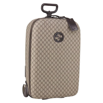 Gucci Gg Supreme Carry Case Pvc Beige
