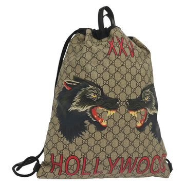 Gucci Gg Supreme Drawstring Backpack Pvc
