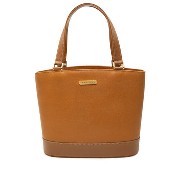 Burberry Leather Tote Pre-Loved Brown