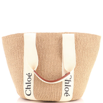 Chloe X Mifuko Woody Tote Raffia Large