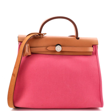 Hermes Herbag Zip Leather And Toile 31