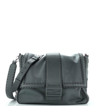 Fendi Baguette Flap Messenger Bag Nylon