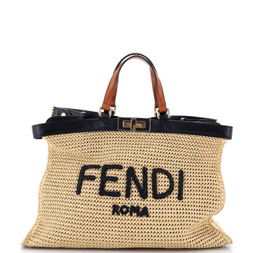 Fendi Peekaboo X-Tote Raffia Medium