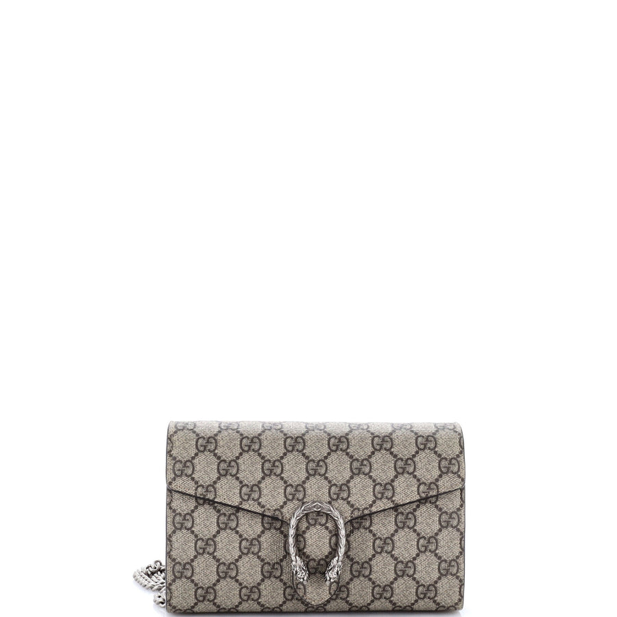 Gucci Dionysus Chain Wallet Gg Coated