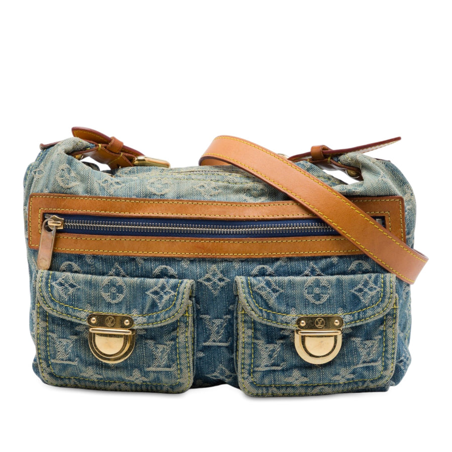 Louis Vuitton Baggy Handbag Denim Pm