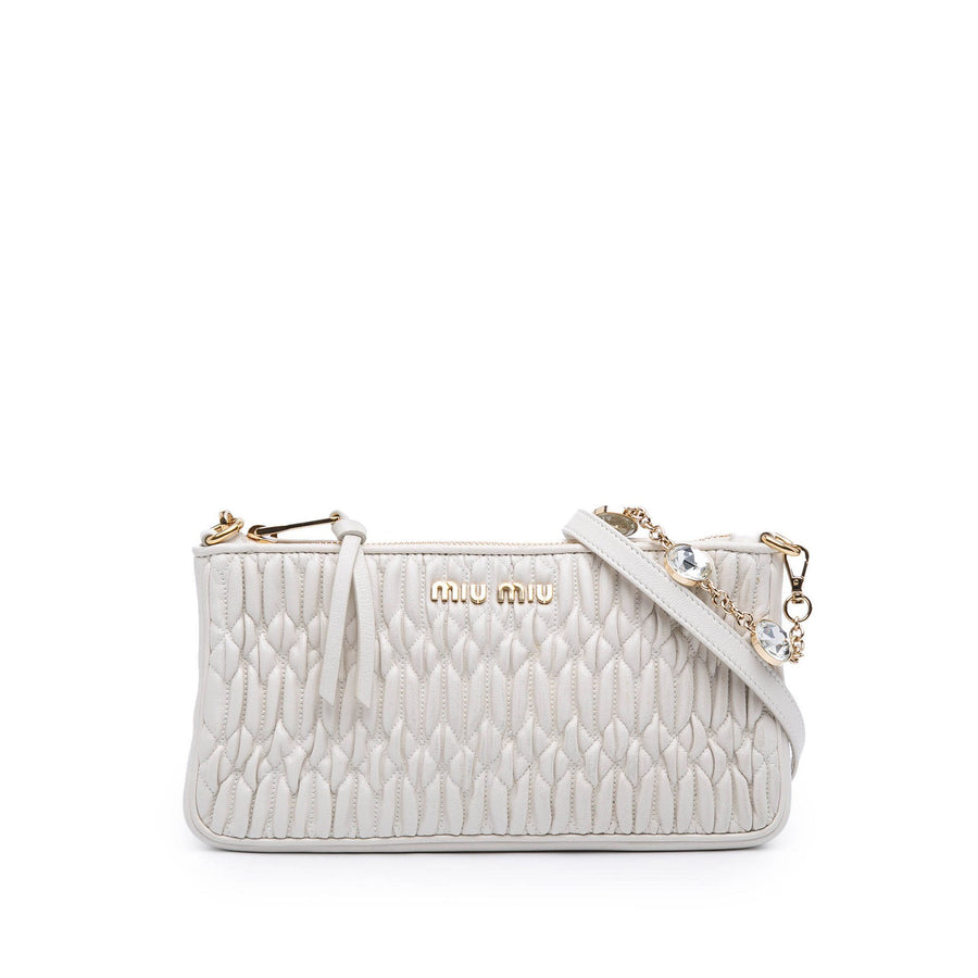 Miu Matelasse Nappa Crystal