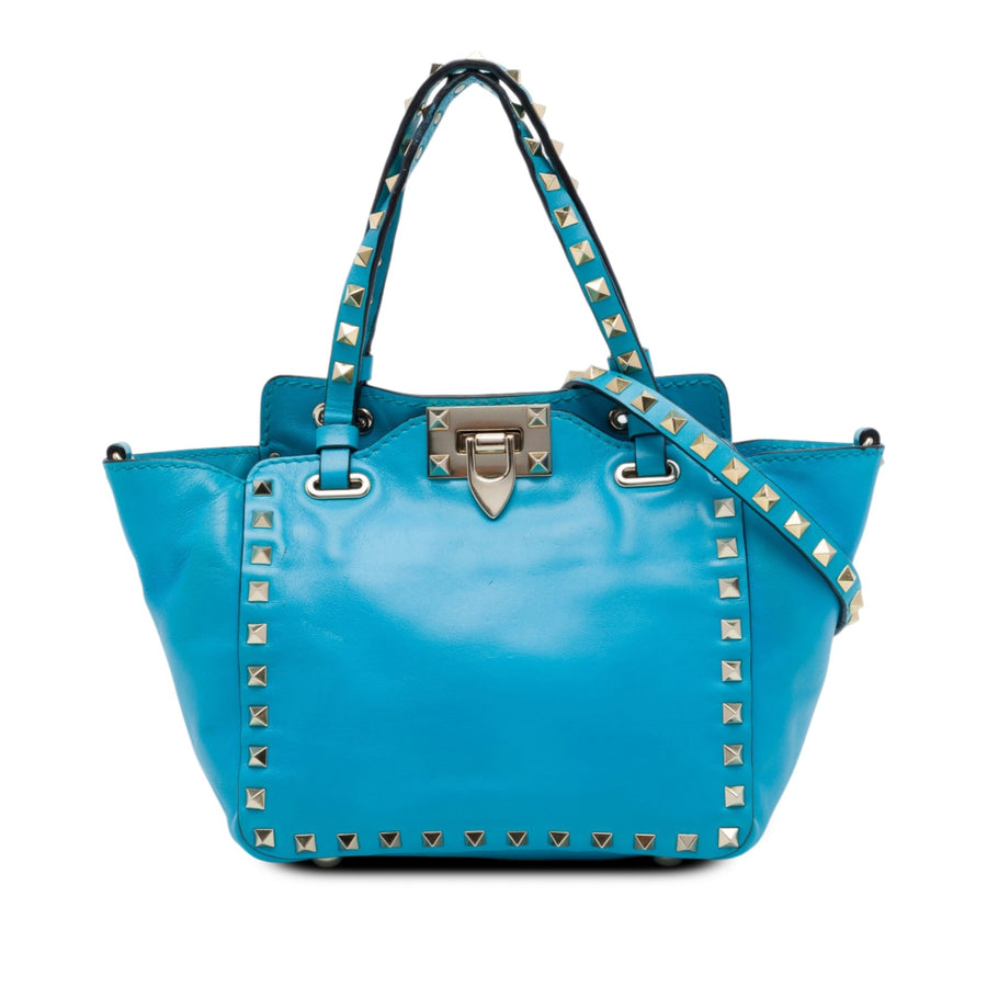 Valentino Mini Leather Rockstud Trapeze
