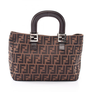 Fendi Zucca Tote Handbag Canvas Leather