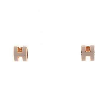 Hermes Mini Pop H Pierced Earrings Gold