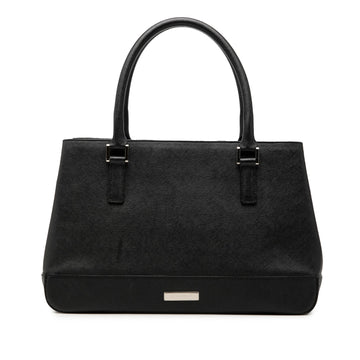Burberry Leather Tote Pre-Loved Black