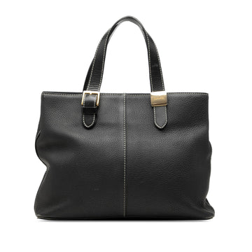 Burberry Leather Tote Pre-Loved Black