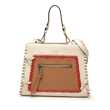 Fendi Small Bicolor Calfskin Whipstitch
