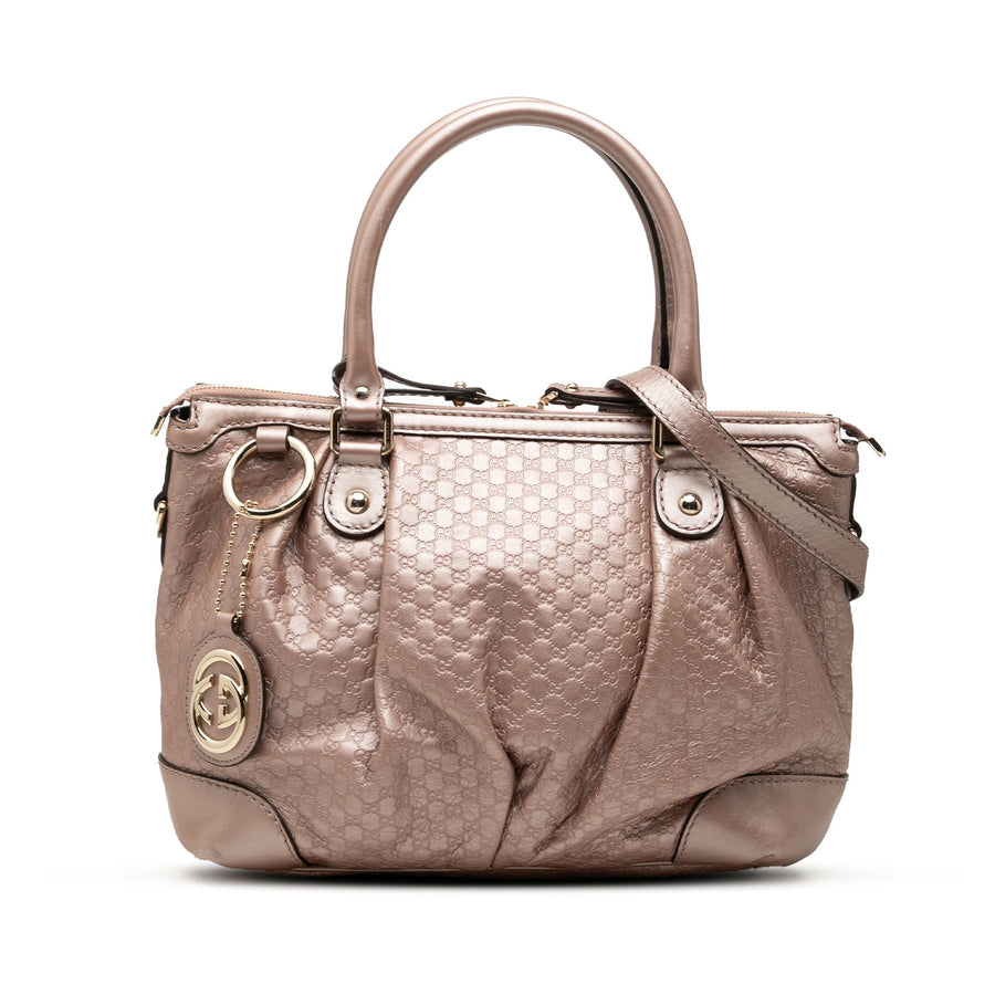 Gucci Metallic Microssima Sukey Satchel
