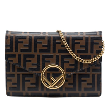 Fendi Zucca Embossed Leather F Is